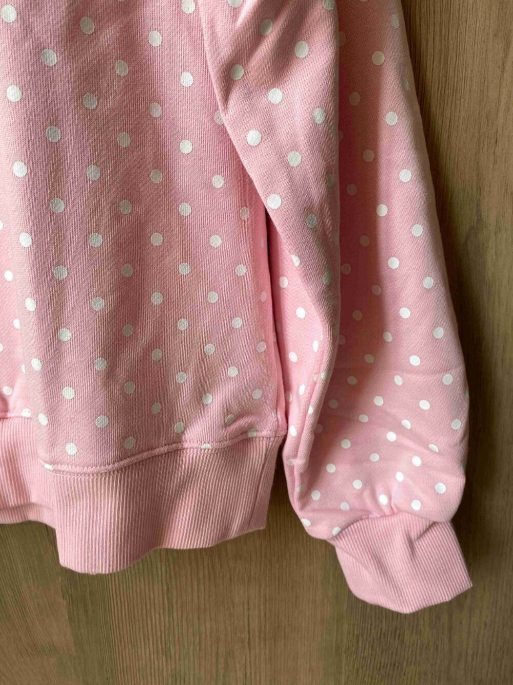 PARKE Pink Polka Dot Mock Neck Sweatshirt - Picture 4 of 7